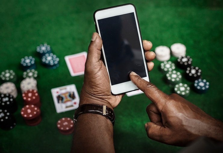 Tampilan tata letak taruhan European Roulette dengan area taruhan ditandai